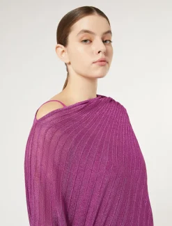 Marina Rinaldi Maglieria | Maglieria*Maglia asimmetrica a coste ROSA