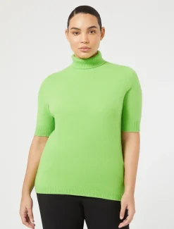 Marina Rinaldi Maglieria | Maglieria*Maglia dolcevita in cachemire LIME