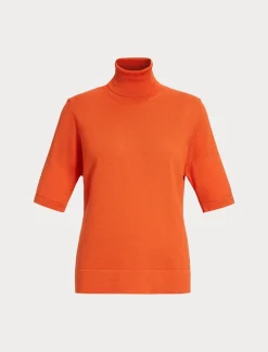 Marina Rinaldi Maglieria | Maglieria*Maglia dolcevita in lana ARANCIO