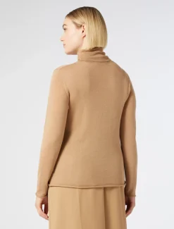 Marina Rinaldi Maglieria | Maglieria*Maglia dolcevita in seta e cachemire CAMMELLO