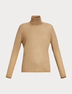 Marina Rinaldi Maglieria | Maglieria*Maglia dolcevita in seta e cachemire CAMMELLO