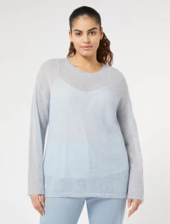 Marina Rinaldi Maglieria | Maglieria*Maglia in alpaca e mohair AZZURRO