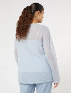 Marina Rinaldi Maglieria | Maglieria*Maglia in alpaca e mohair AZZURRO