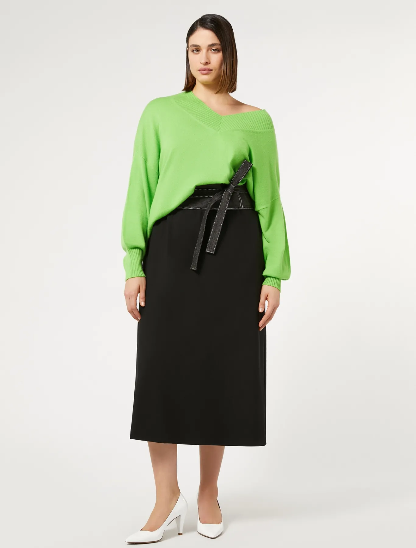 Marina Rinaldi Maglieria | Maglieria*Maglia in cachemire LIME