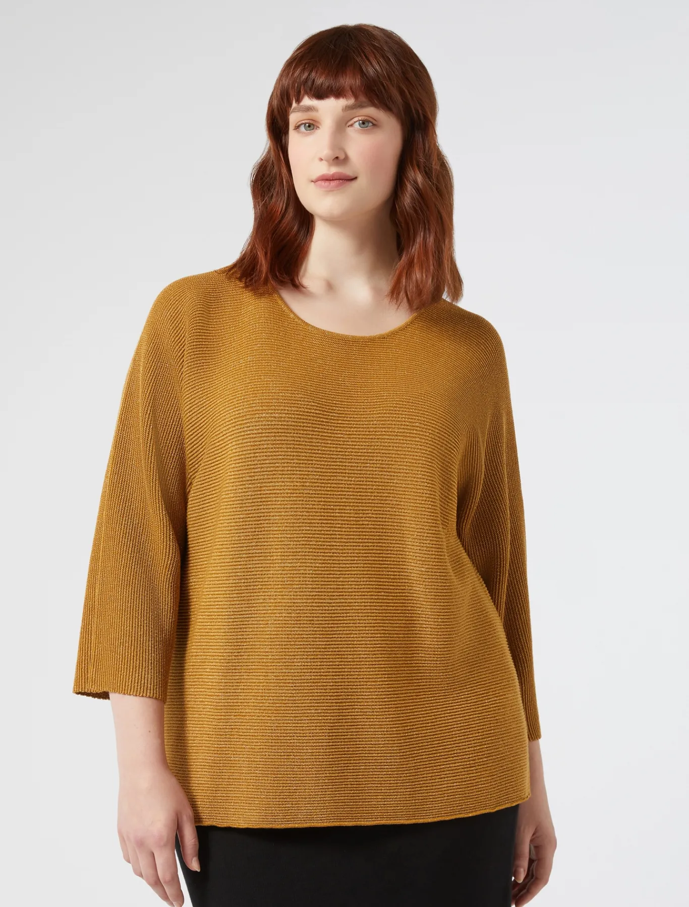 Marina Rinaldi Maglieria | Maglieria*Maglia in cotone crêpe SENAPE