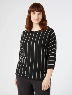 Marina Rinaldi Maglieria | Maglieria*Maglia in cotone crêpe NERO