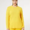 Marina Rinaldi Maglieria | Maglieria*Maglia in cotone crêpe GIALLOSOLE