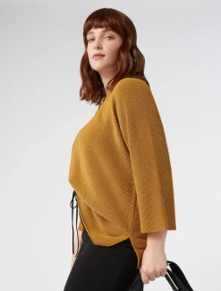 Marina Rinaldi Maglieria | Maglieria*Maglia in cotone crêpe SENAPE