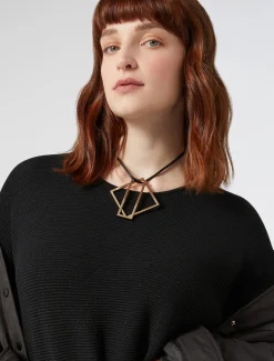 Marina Rinaldi Maglieria | Maglieria*Maglia in cotone crêpe NERO
