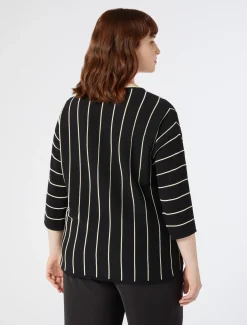 Marina Rinaldi Maglieria | Maglieria*Maglia in cotone crêpe NERO