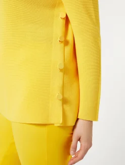 Marina Rinaldi Maglieria | Maglieria*Maglia in cotone crêpe GIALLOSOLE