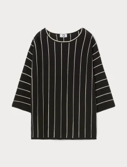Marina Rinaldi Maglieria | Maglieria*Maglia in cotone crêpe NERO