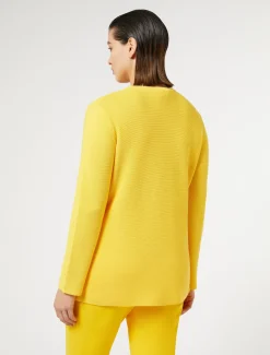 Marina Rinaldi Maglieria | Maglieria*Maglia in cotone crêpe GIALLOSOLE