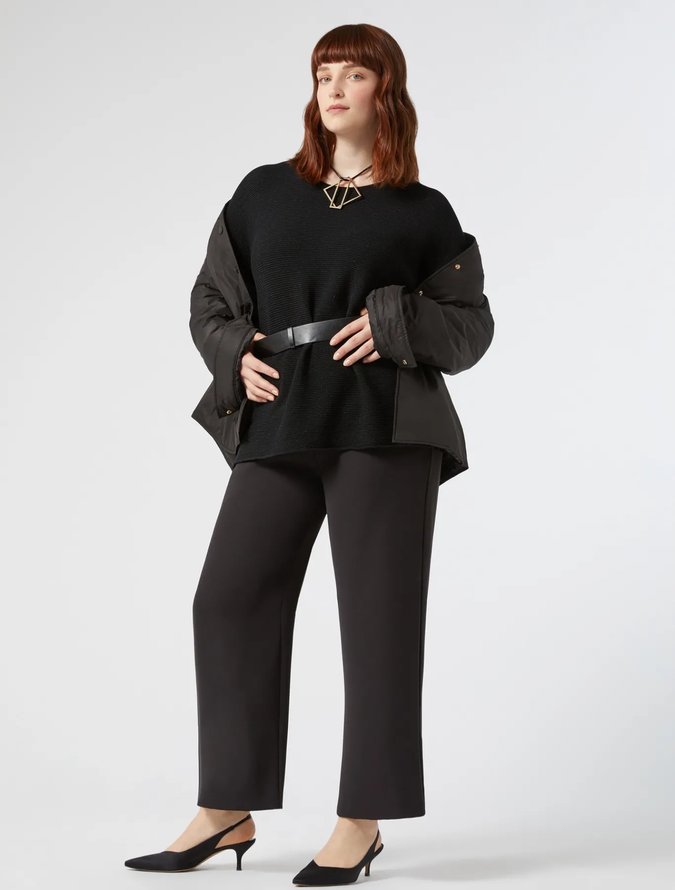 Marina Rinaldi Maglieria | Maglieria*Maglia in cotone crêpe NERO