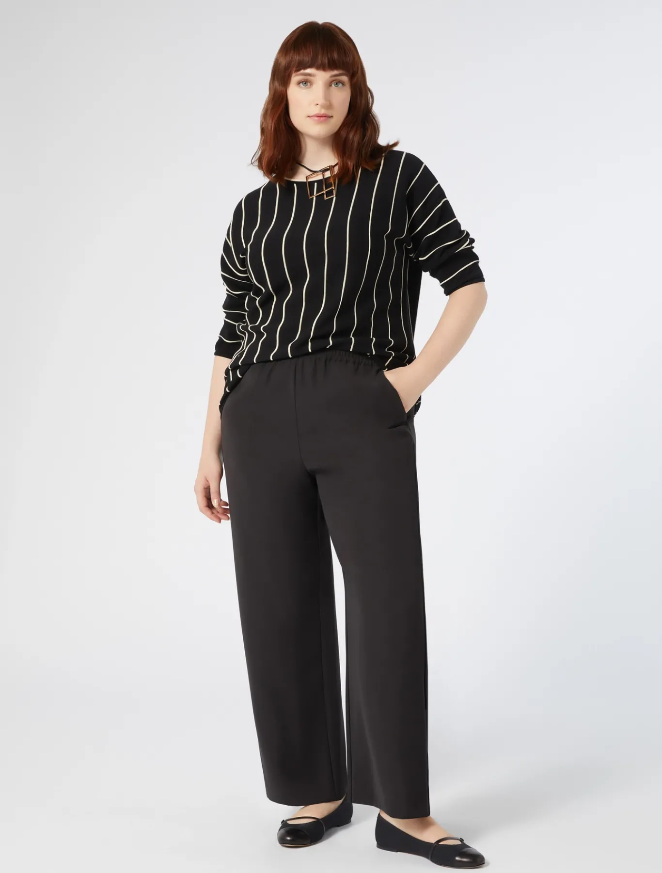 Marina Rinaldi Maglieria | Maglieria*Maglia in cotone crêpe NERO