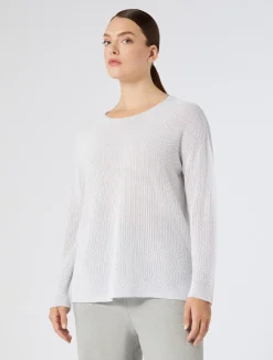 Marina Rinaldi Maglieria | Maglieria*Maglia in cotone lurex BIANCOOTTICO