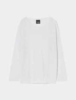 Marina Rinaldi Maglieria | Maglieria*Maglia in cotone lurex BIANCOOTTICO