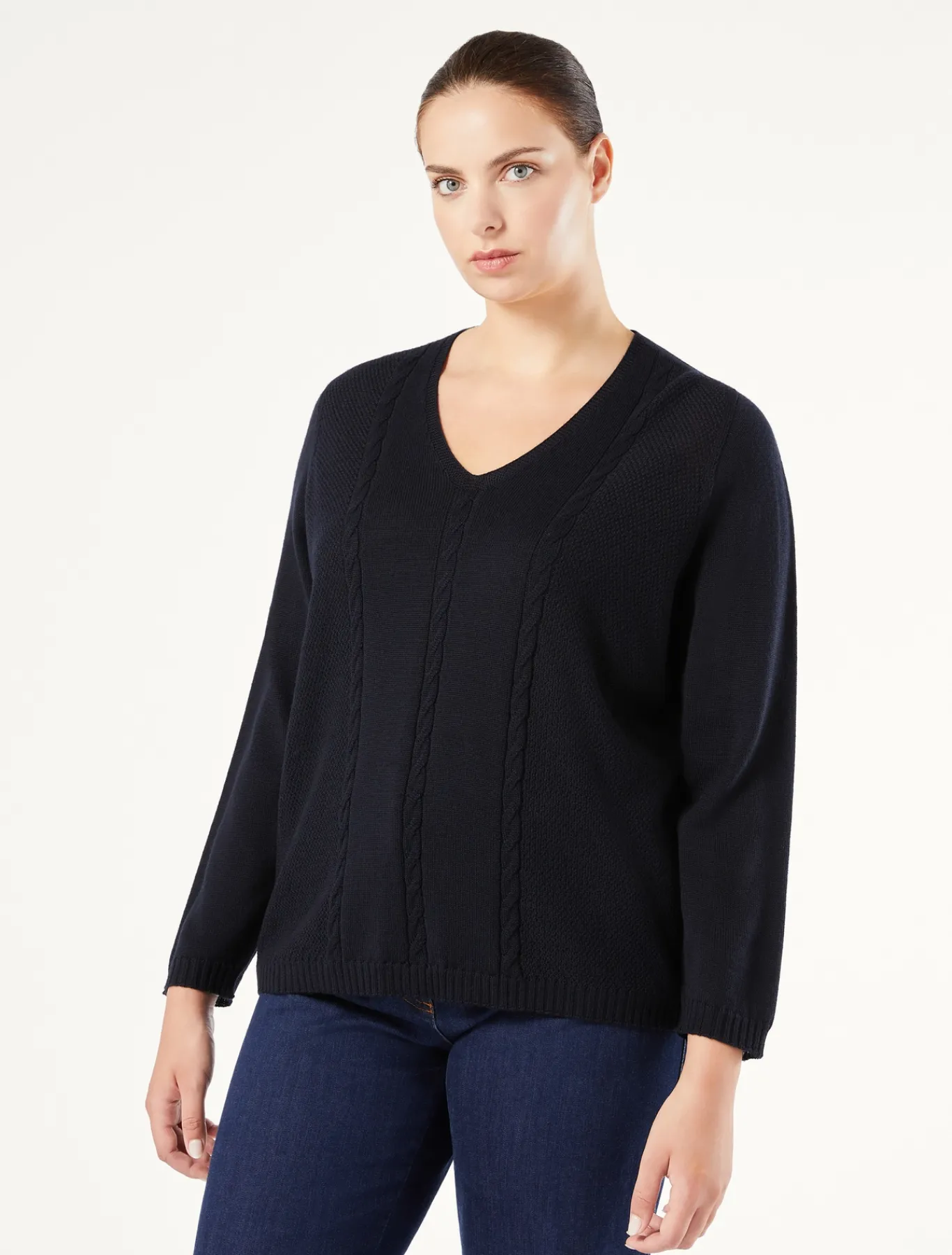 Marina Rinaldi Maglieria | Maglieria*Maglia in filato di lana BLUMARINO