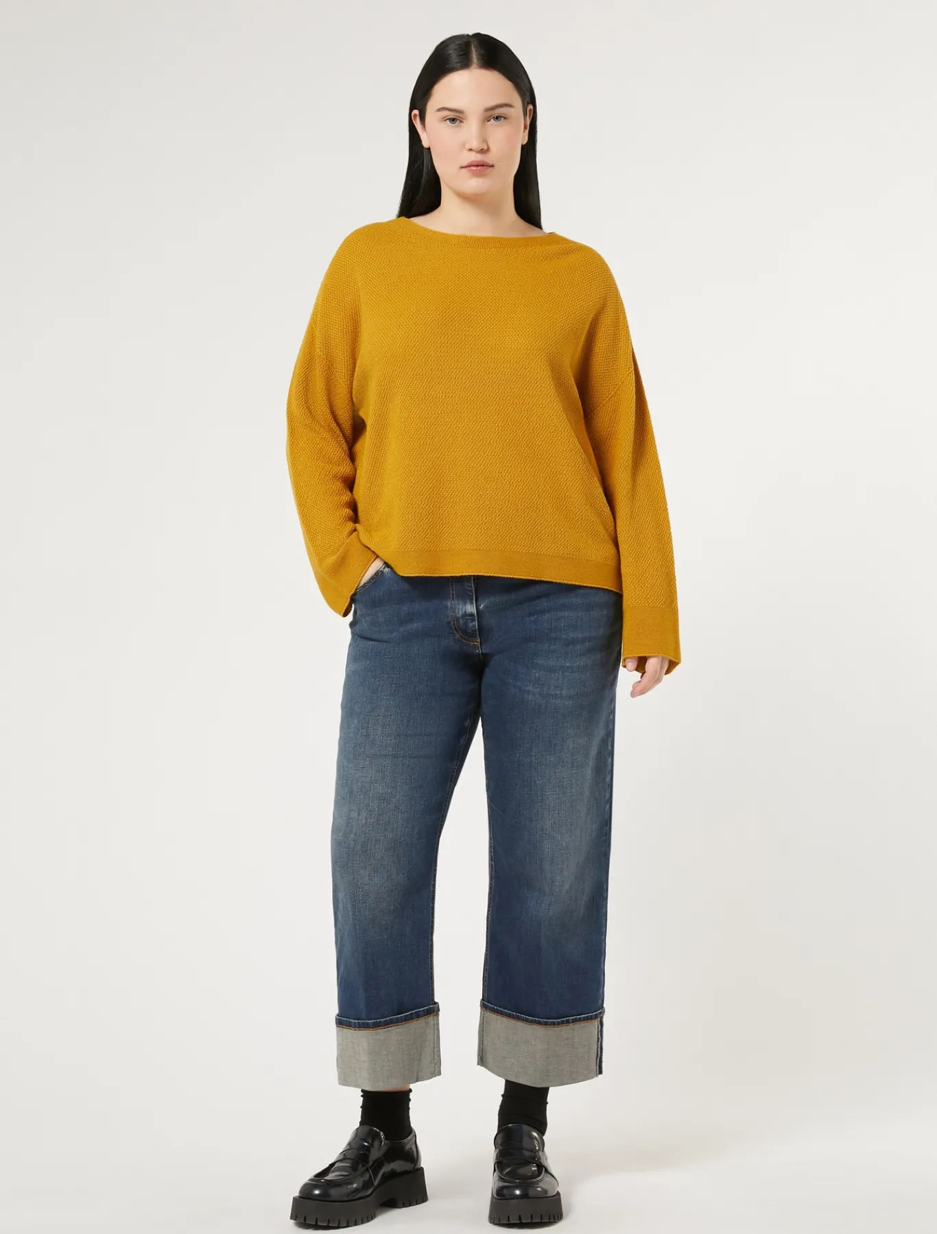 Marina Rinaldi Maglieria | Maglieria*Maglia in filato di lana SENAPE