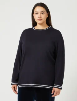 Marina Rinaldi Maglieria | Maglieria*Maglia in lana e lurex BLUNOTTE
