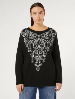 Marina Rinaldi Maglieria | Maglieria*Maglia in lana e viscosa NERO