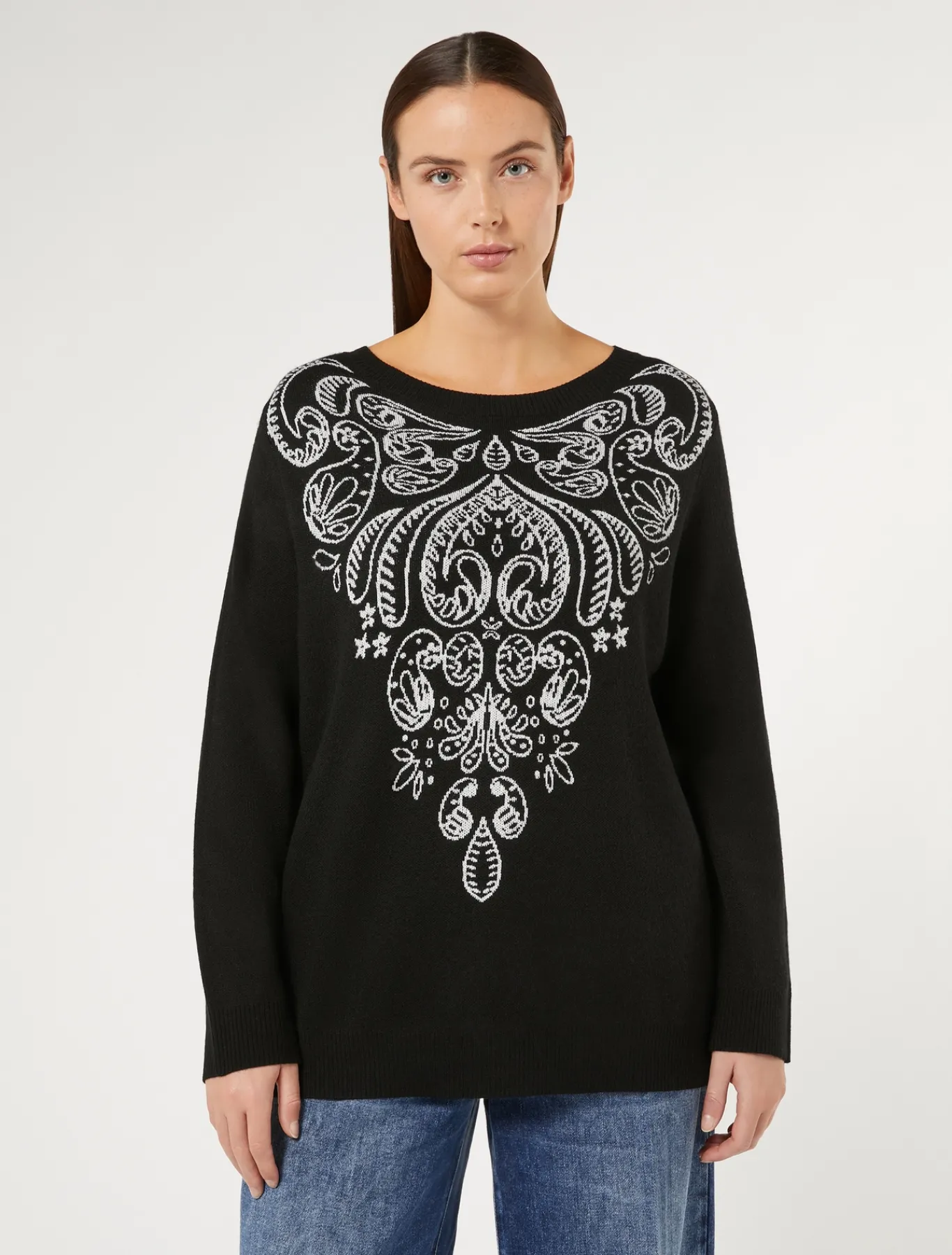 Marina Rinaldi Maglieria | Maglieria*Maglia in lana e viscosa NERO