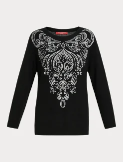 Marina Rinaldi Maglieria | Maglieria*Maglia in lana e viscosa NERO