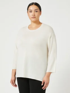 Marina Rinaldi Maglieria | Maglieria*Maglia in lana metallizzata AVORIO