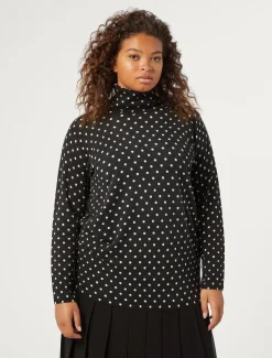 Marina Rinaldi Maglieria | Maglieria*Maglia in lana stampata NERO