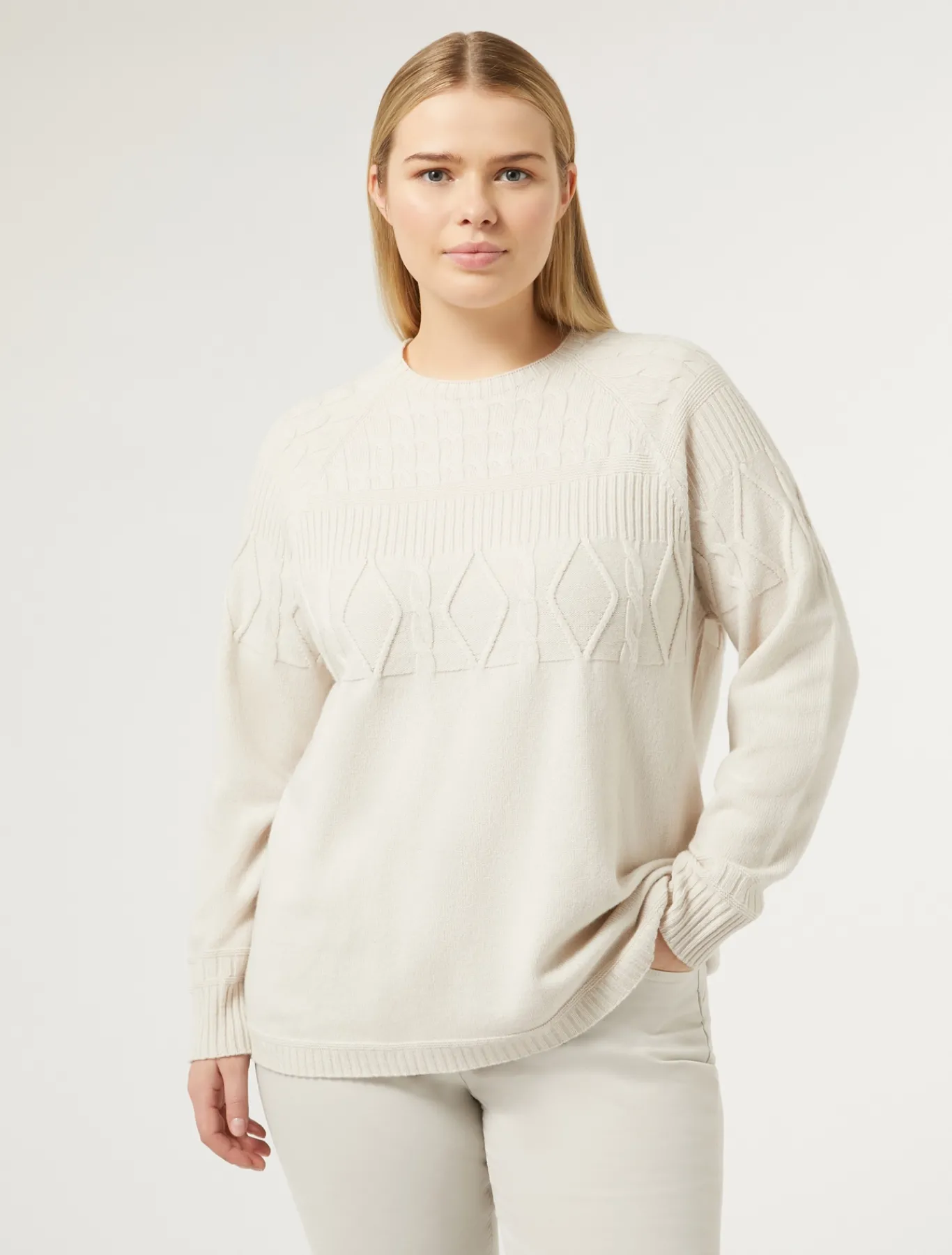 Marina Rinaldi Maglieria | Maglieria*Maglia in misto cachemire BEIGE