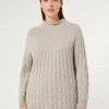 Marina Rinaldi Maglieria | Maglieria*Maglia in misto cachemire a trecce TORTORA