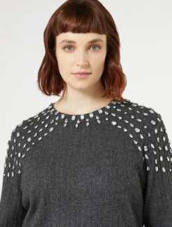 Marina Rinaldi Maglieria | Maglieria*Maglia in misto cachemire GRIGIOSCURO