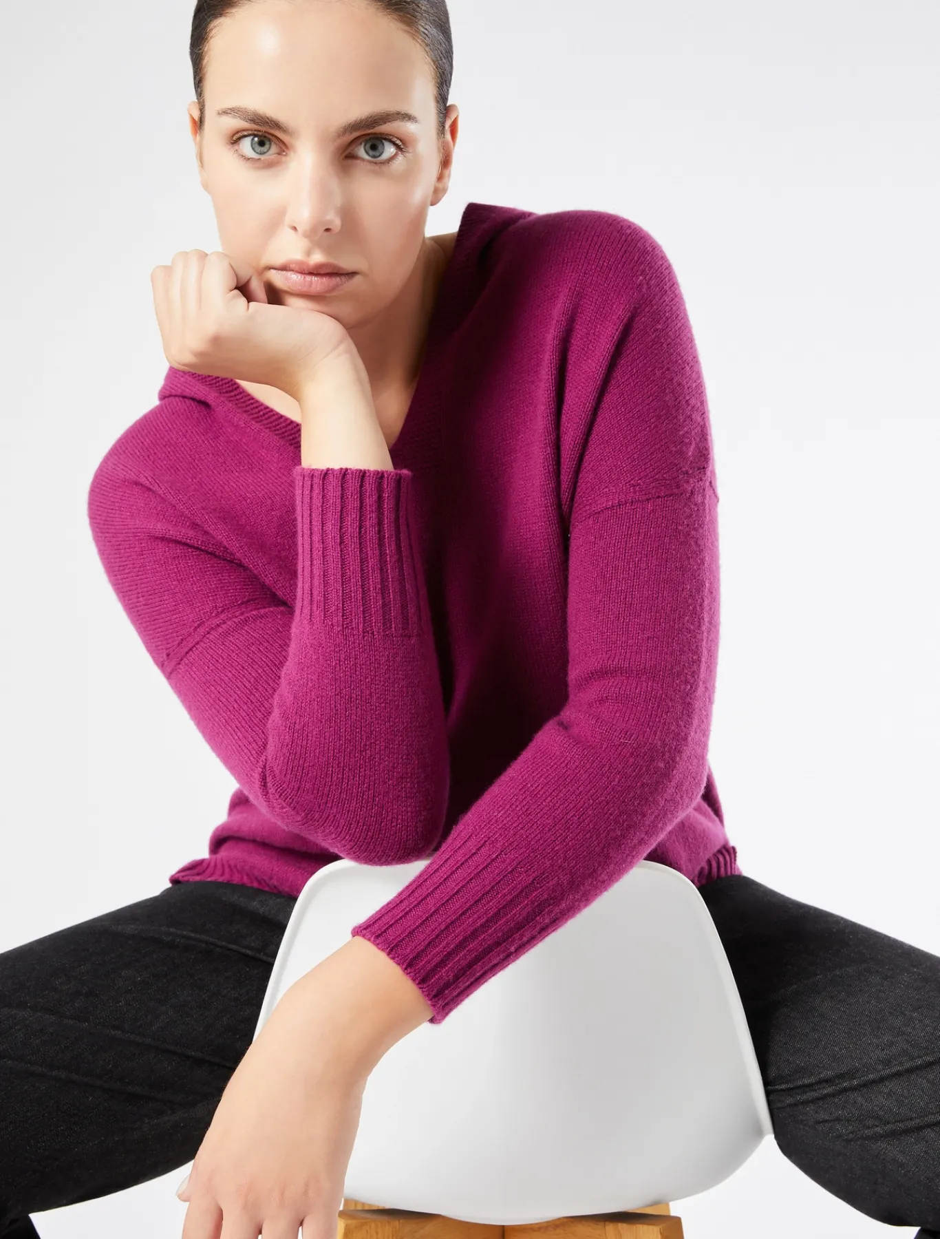 Marina Rinaldi Maglieria | Maglieria*MAGLIA in misto cachemire BORDEAUX