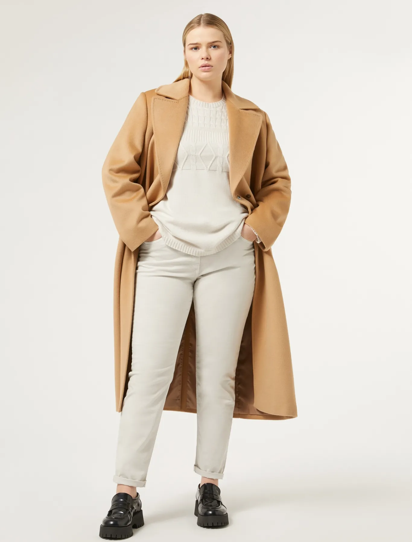Marina Rinaldi Maglieria | Maglieria*Maglia in misto cachemire BEIGE