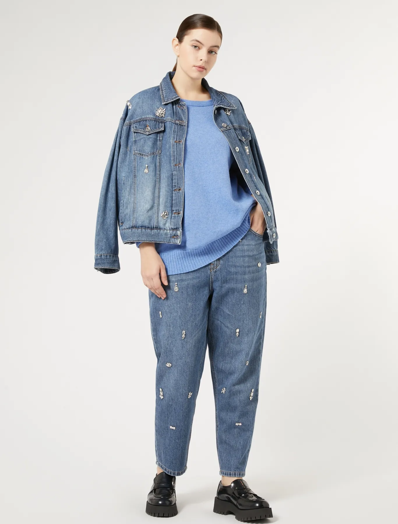 Marina Rinaldi Maglieria | Maglieria*Maglia in misto cachemire BLU