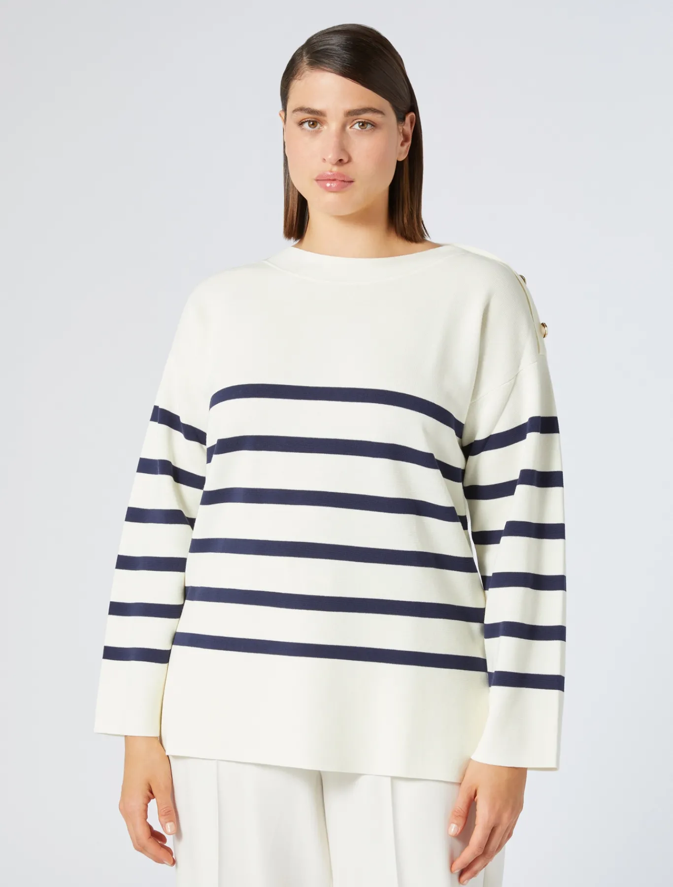 Marina Rinaldi Maglieria | Maglieria*Maglia in misto cotone AVORIO