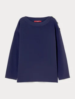 Marina Rinaldi Maglieria | Maglieria*Maglia in misto cotone BLU