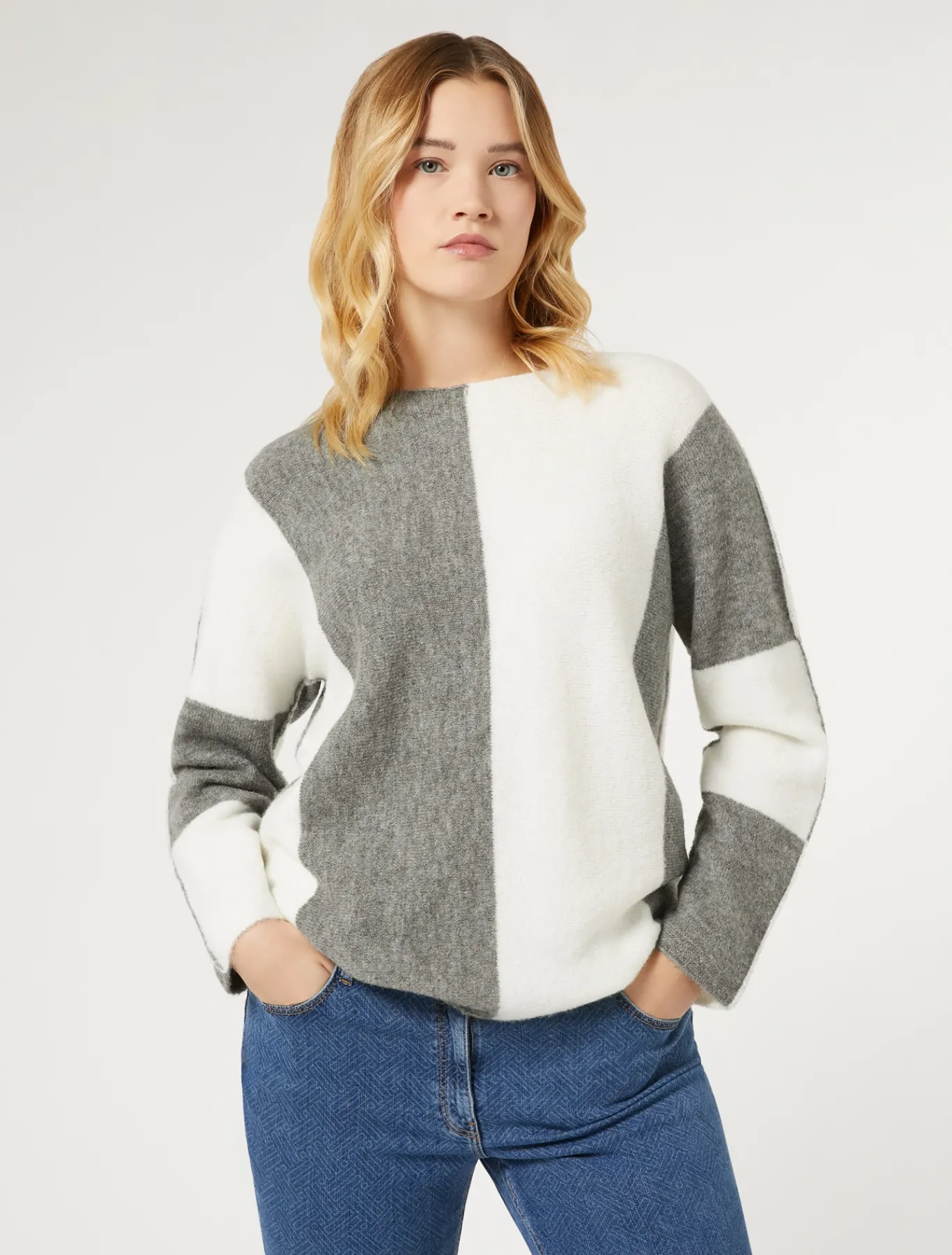 Marina Rinaldi Maglieria | Maglieria*Maglia in misto lana GRIGIOMEDIO