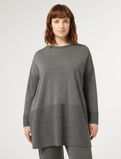 Marina Rinaldi Maglieria | Maglieria*Maglia in misto lana GRIGIOMEDIO