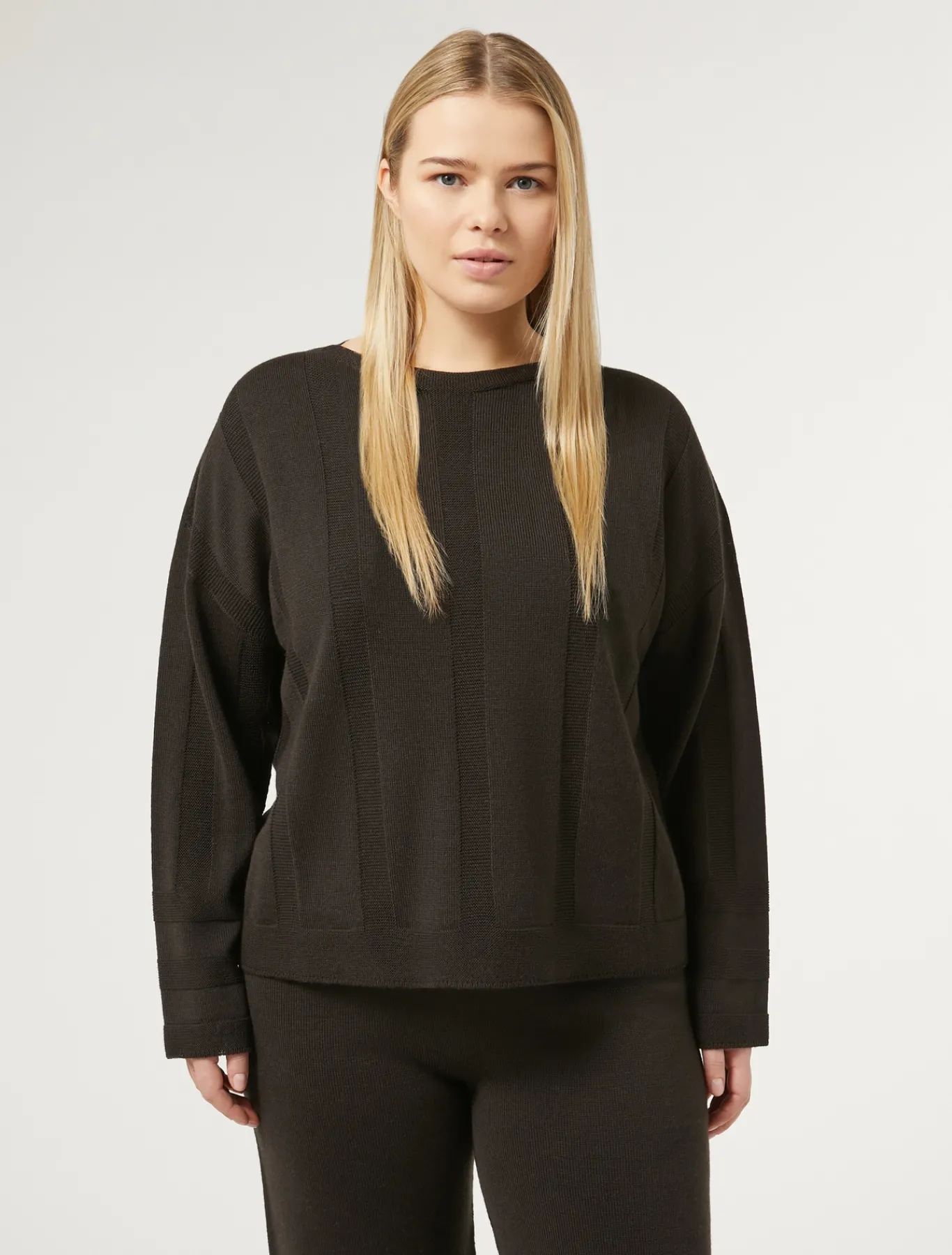Marina Rinaldi Maglieria | Maglieria*Maglia in misto lana MARRONEBORDEAUX