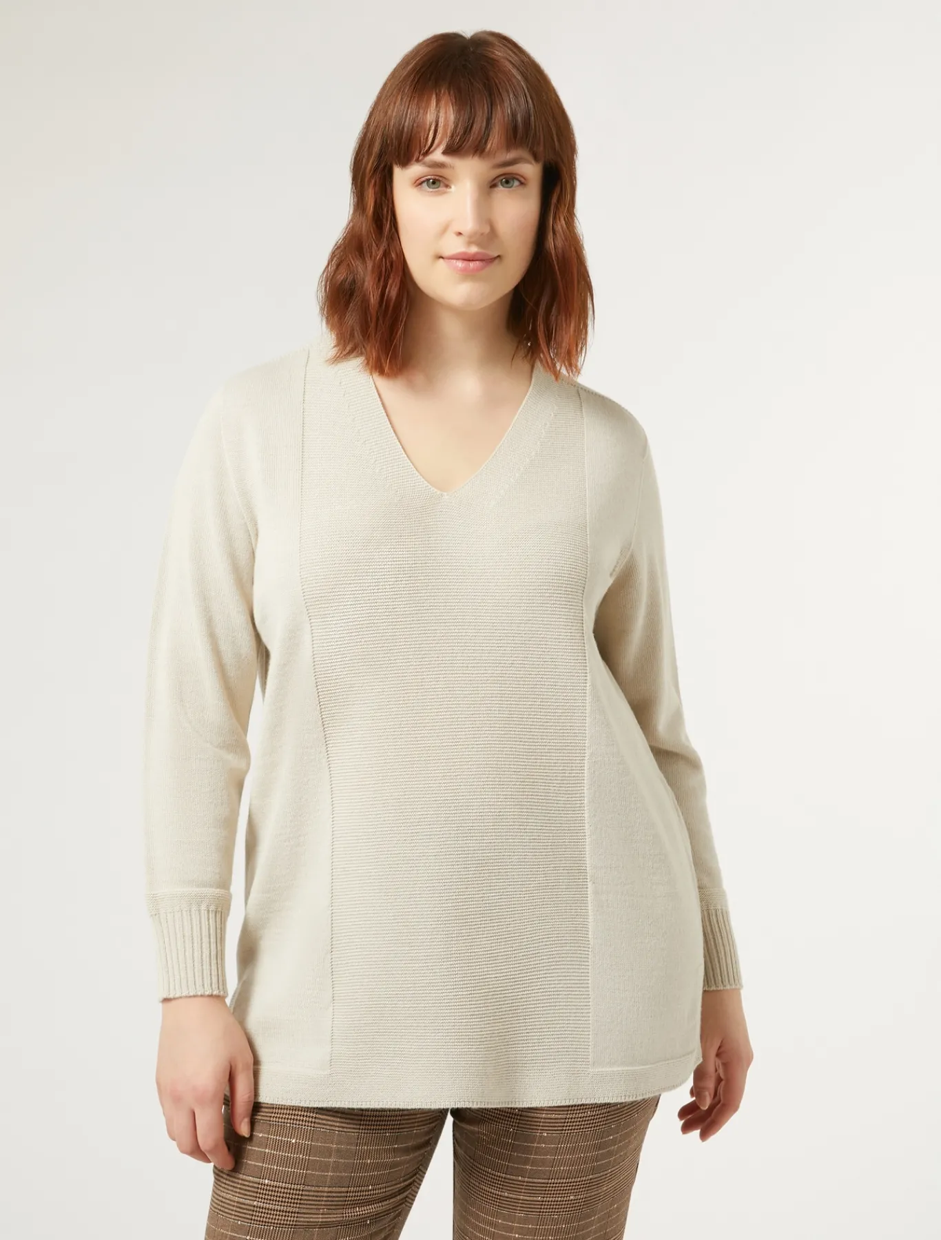 Marina Rinaldi Maglieria | Maglieria*Maglia in misto lana TORTORA
