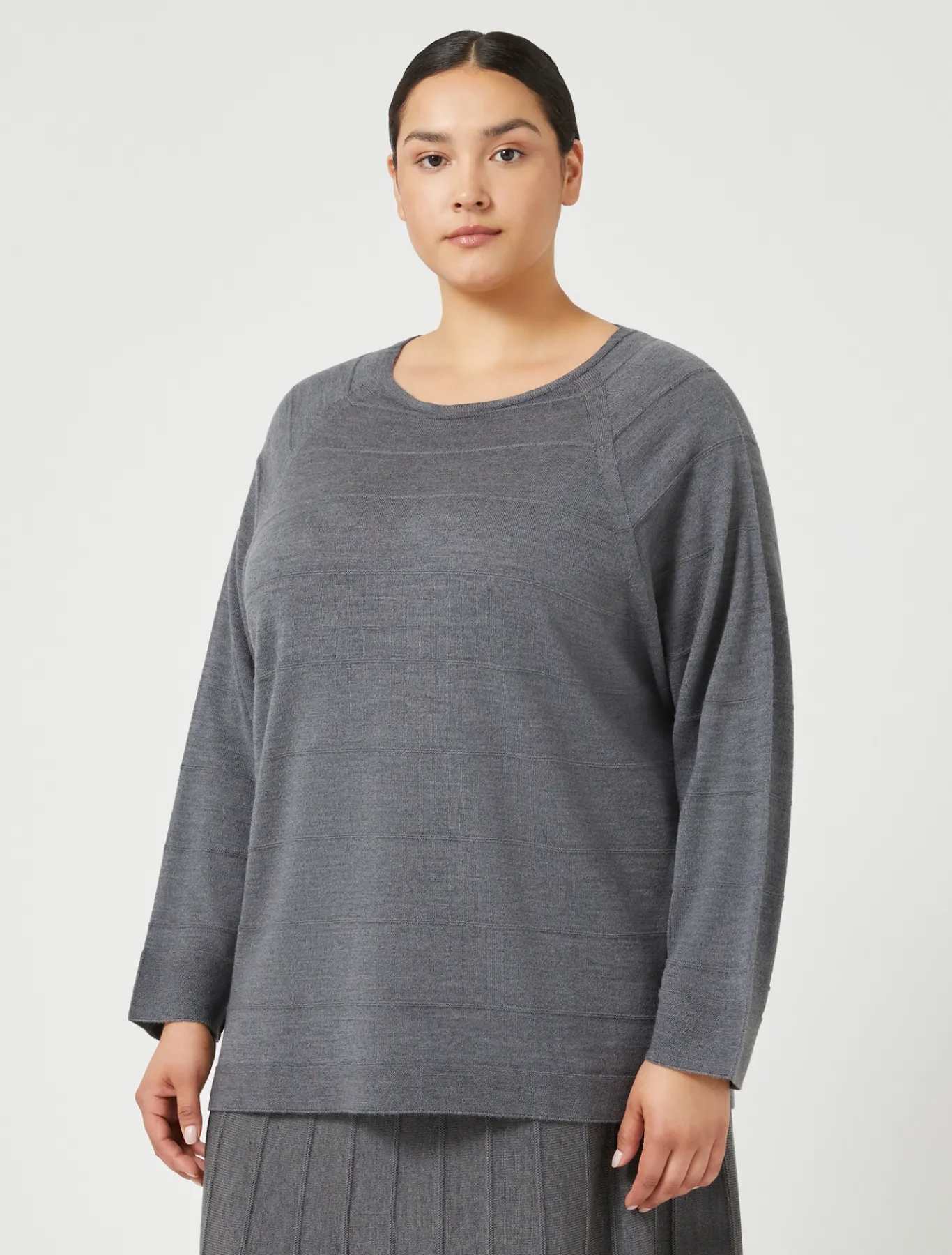 Marina Rinaldi Maglieria | Maglieria*Maglia in misto lana GRIGIOMEDIO