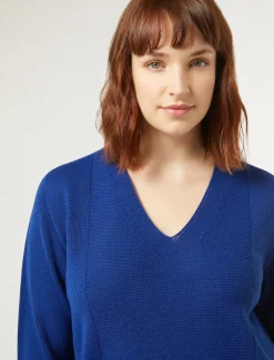 Marina Rinaldi Maglieria | Maglieria*Maglia in misto lana BLUMARINO