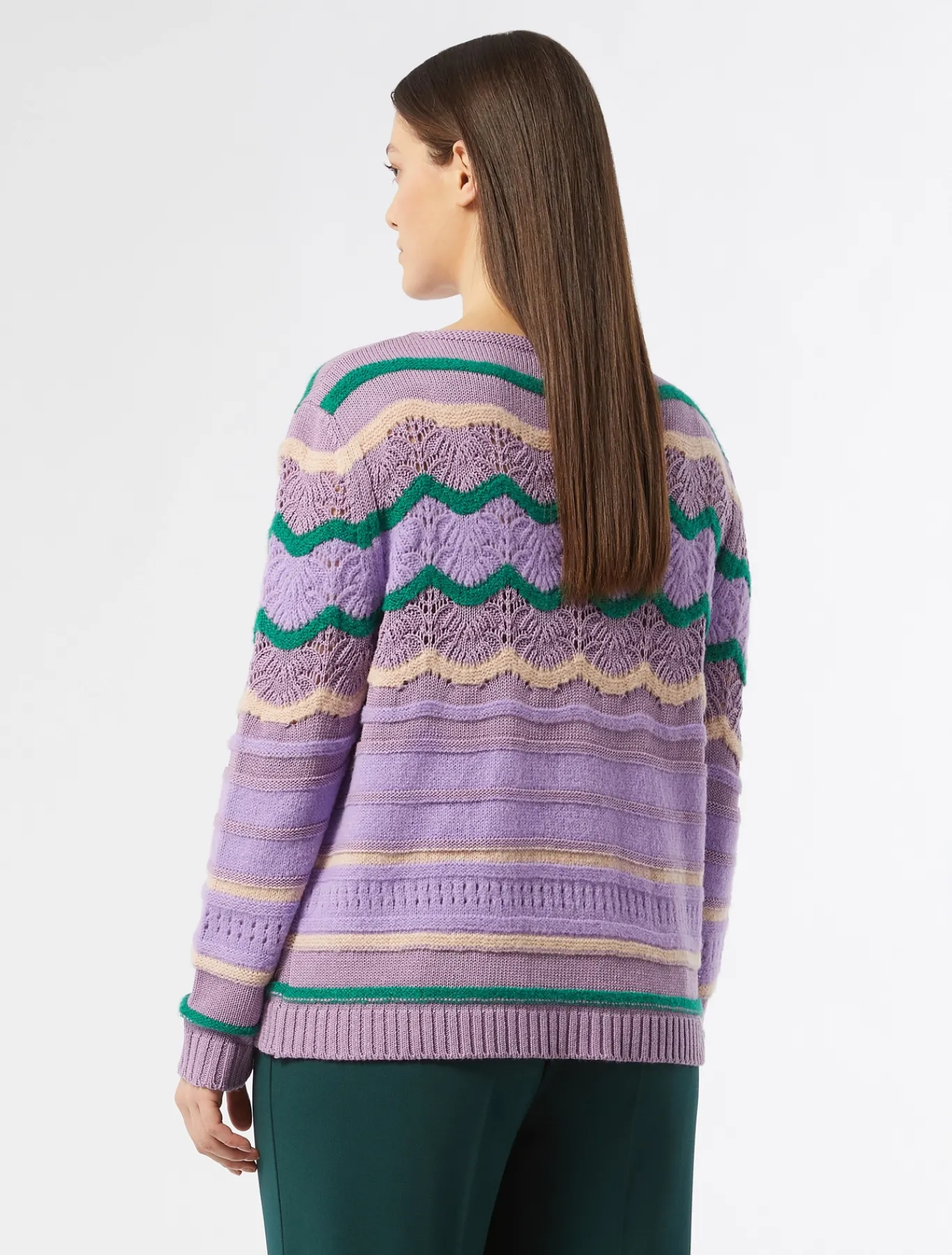 Marina Rinaldi Maglieria | Maglieria*Maglia in misto lana MALVA