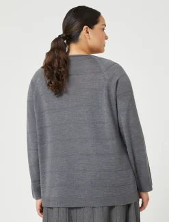 Marina Rinaldi Maglieria | Maglieria*Maglia in misto lana GRIGIOMEDIO