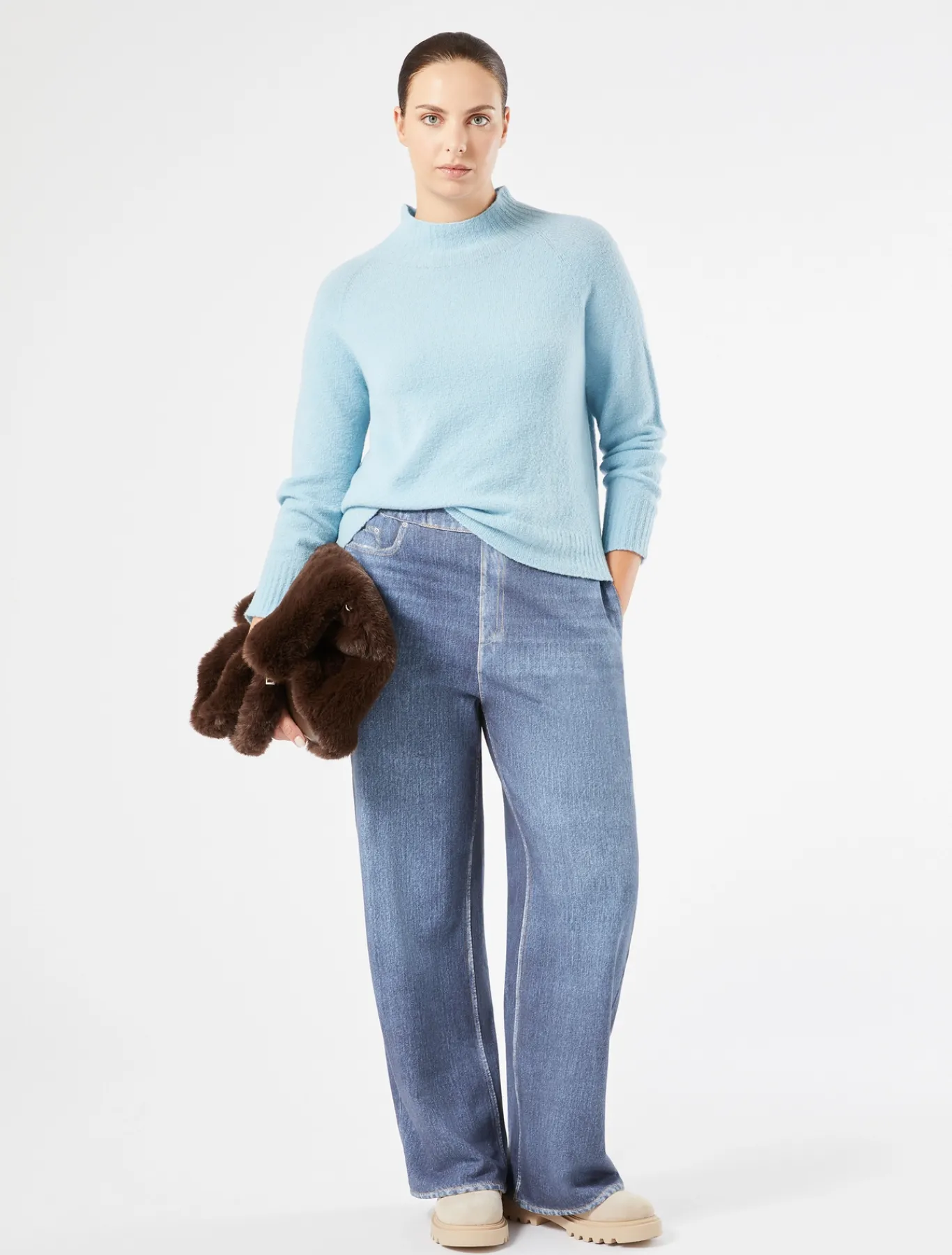 Marina Rinaldi Maglieria | Maglieria*Maglia in misto lana AZZURRO