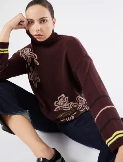Marina Rinaldi Maglieria | Maglieria*Maglia in misto lana MELANZANA
