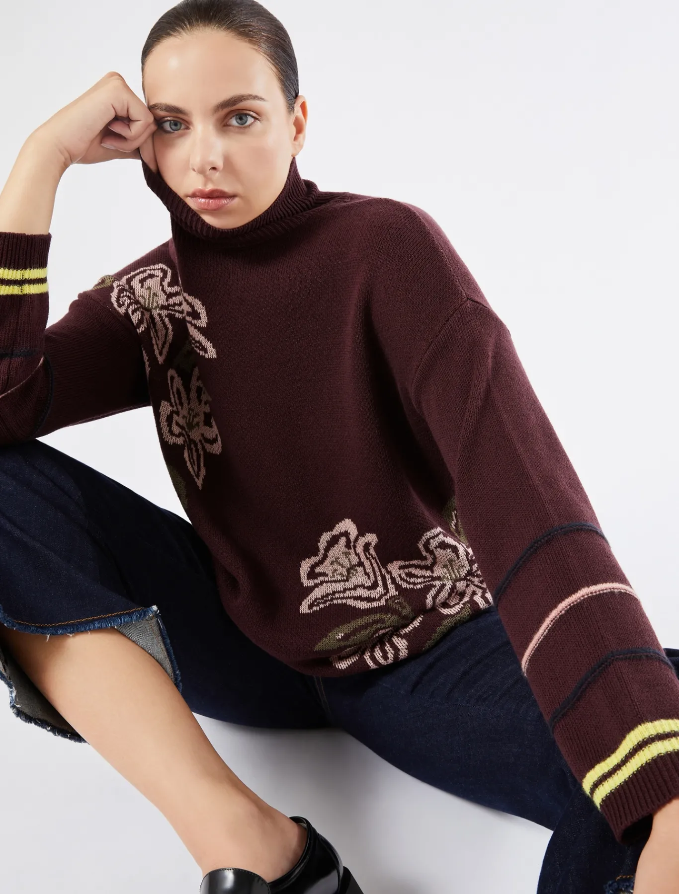 Marina Rinaldi Maglieria | Maglieria*Maglia in misto lana MELANZANA