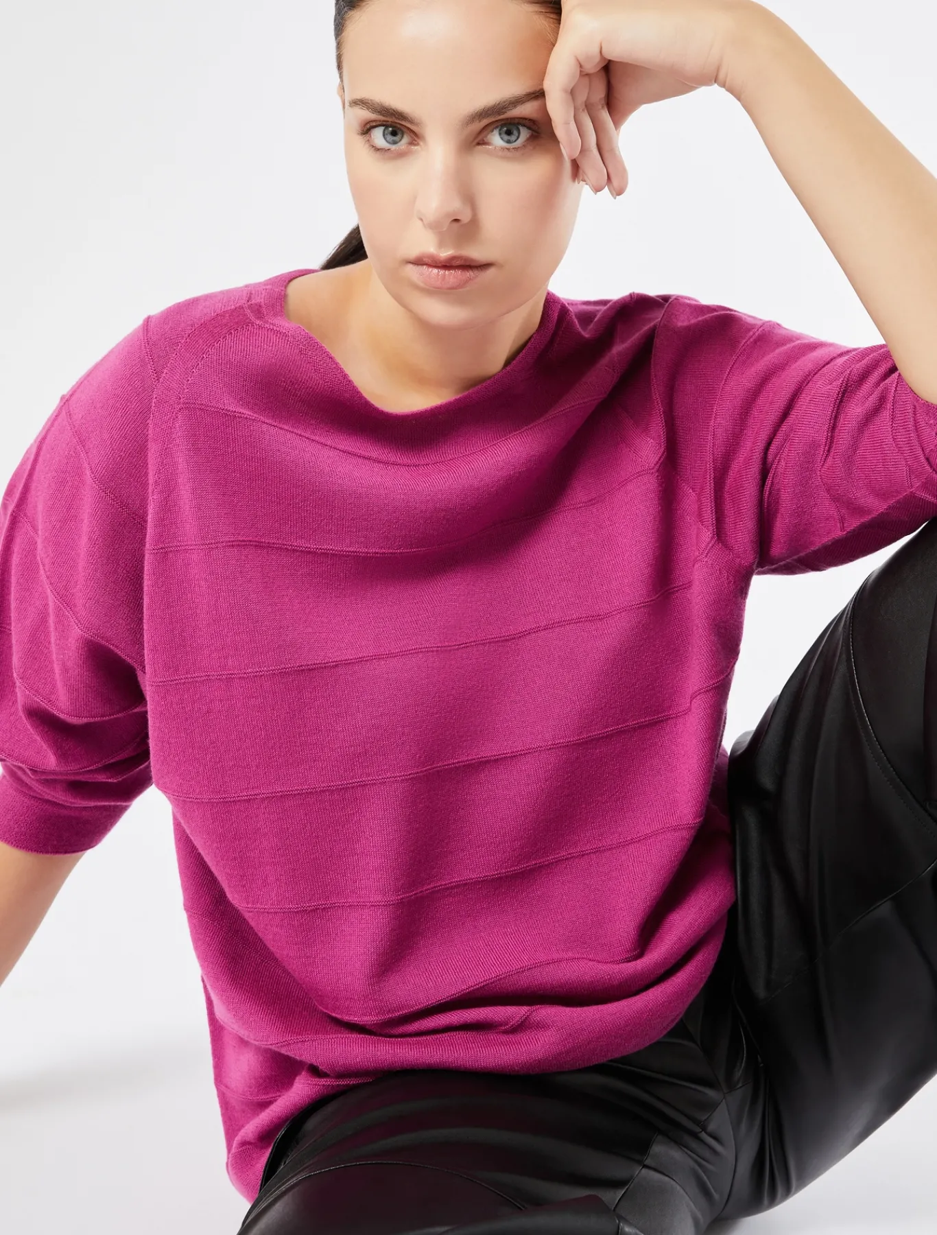 Marina Rinaldi Maglieria | Maglieria*Maglia in misto lana CICLAMINO
