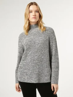Marina Rinaldi Maglieria | Maglieria*Maglia in misto lana con strass BIANCONERO